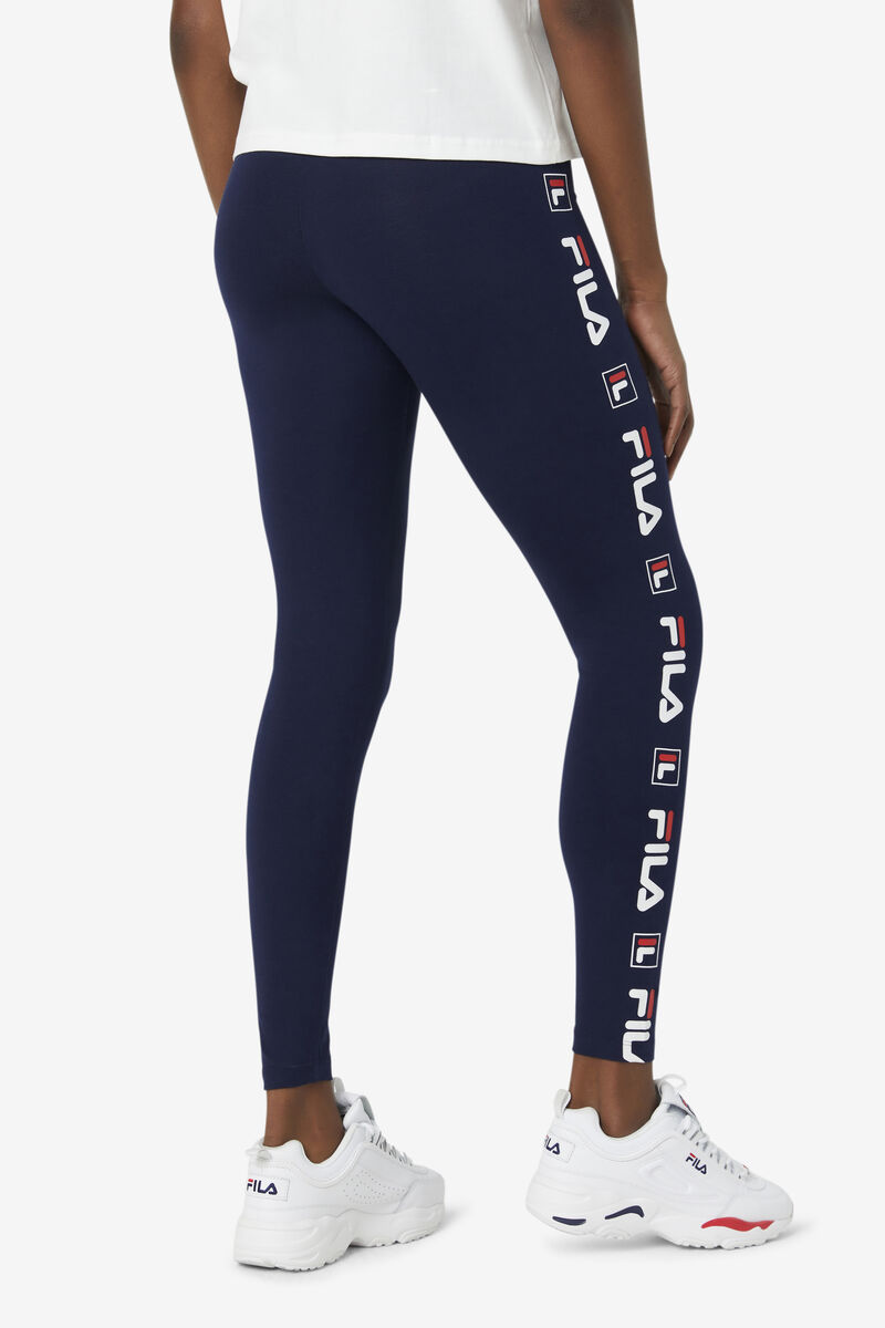 Women's Fila Parma Legging Leggings Navy / White / Red | YskVu5kVzde