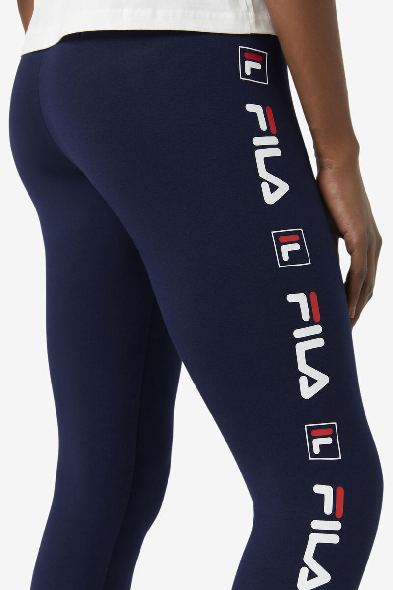 Women's Fila Parma Legging Leggings Navy / White / Red | YskVu5kVzde