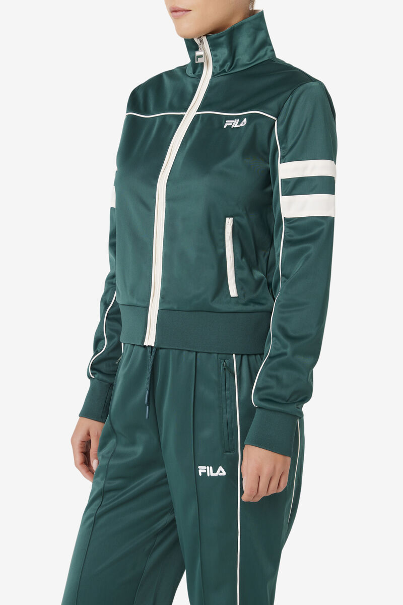 Women's Fila Pippa Track Jacket Jackets Green | bmqhLZX5GVv