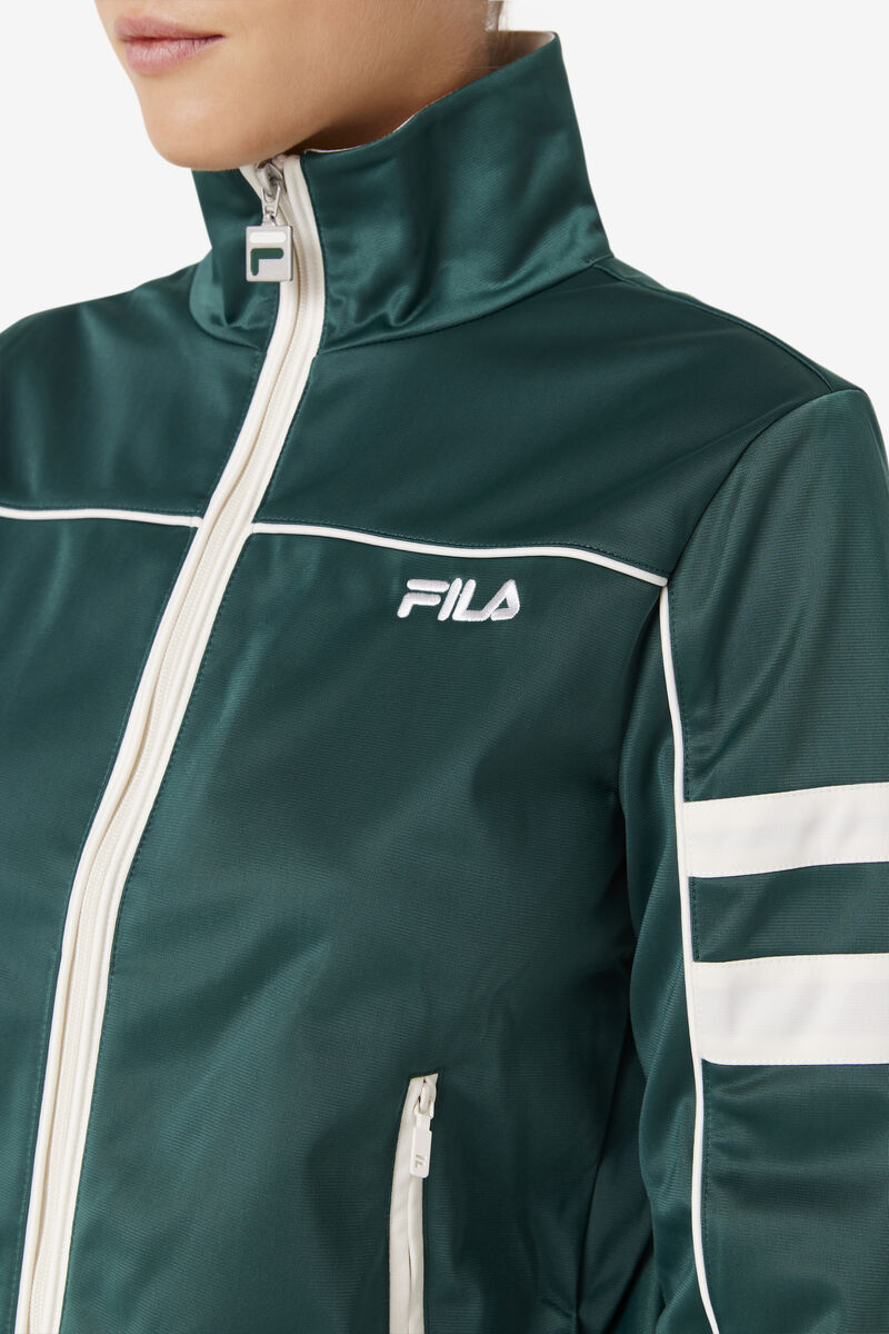 Women's Fila Pippa Track Jacket Jackets Green | bmqhLZX5GVv