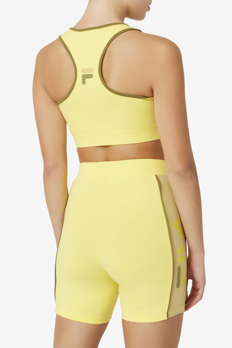 Women's Fila Poesia Bra Top Shorts Olive | EFheUbG7YpA
