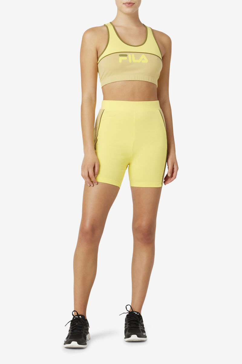 Women's Fila Poesia Bra Top Shorts Olive | EFheUbG7YpA