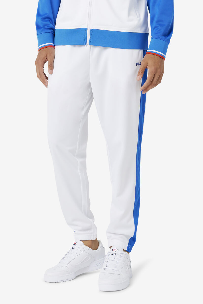 Women's Fila Puerto Rico Pant Tracksuits White / Blue | ZJ7hUriHgrQ