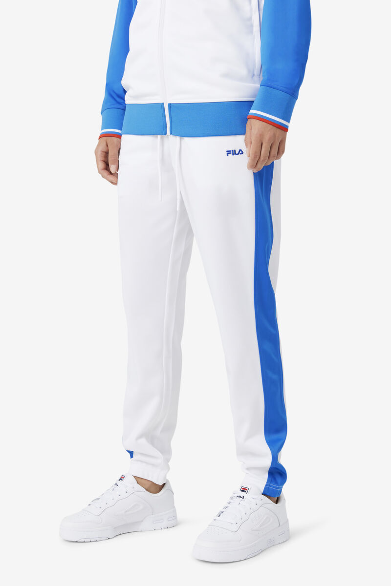 Women's Fila Puerto Rico Pant Tracksuits White / Blue | ZJ7hUriHgrQ