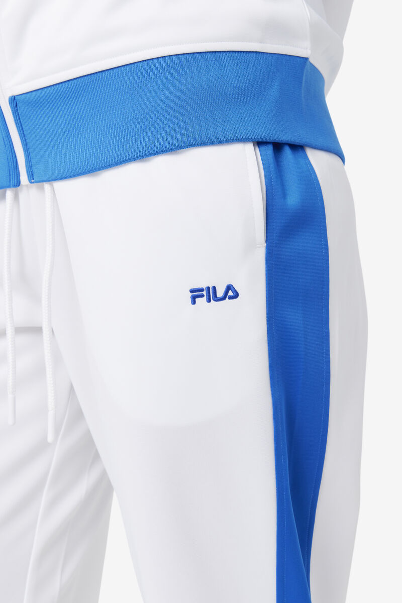 Women's Fila Puerto Rico Pant Tracksuits White / Blue | ZJ7hUriHgrQ
