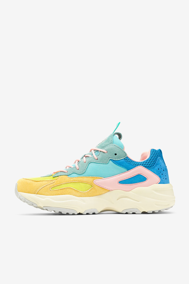 Women's Fila Ray Tracer Lab Premium Sport Shoes Yellow / Light Turquoise / Blue | i6DIb47D9Zw