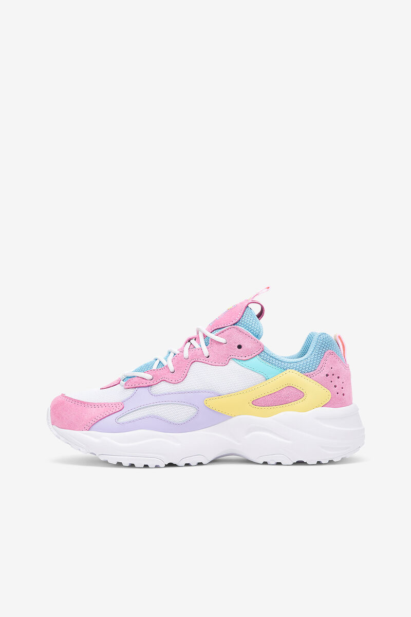 Women's Fila Ray Tracer Sport Shoes White / Blue | JnVqEUoc6SK