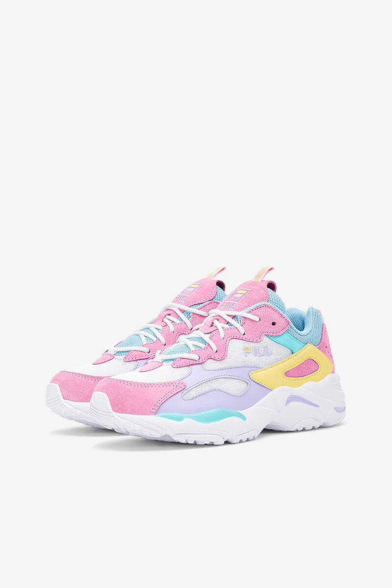 Women's Fila Ray Tracer Sport Shoes White / Blue | JnVqEUoc6SK