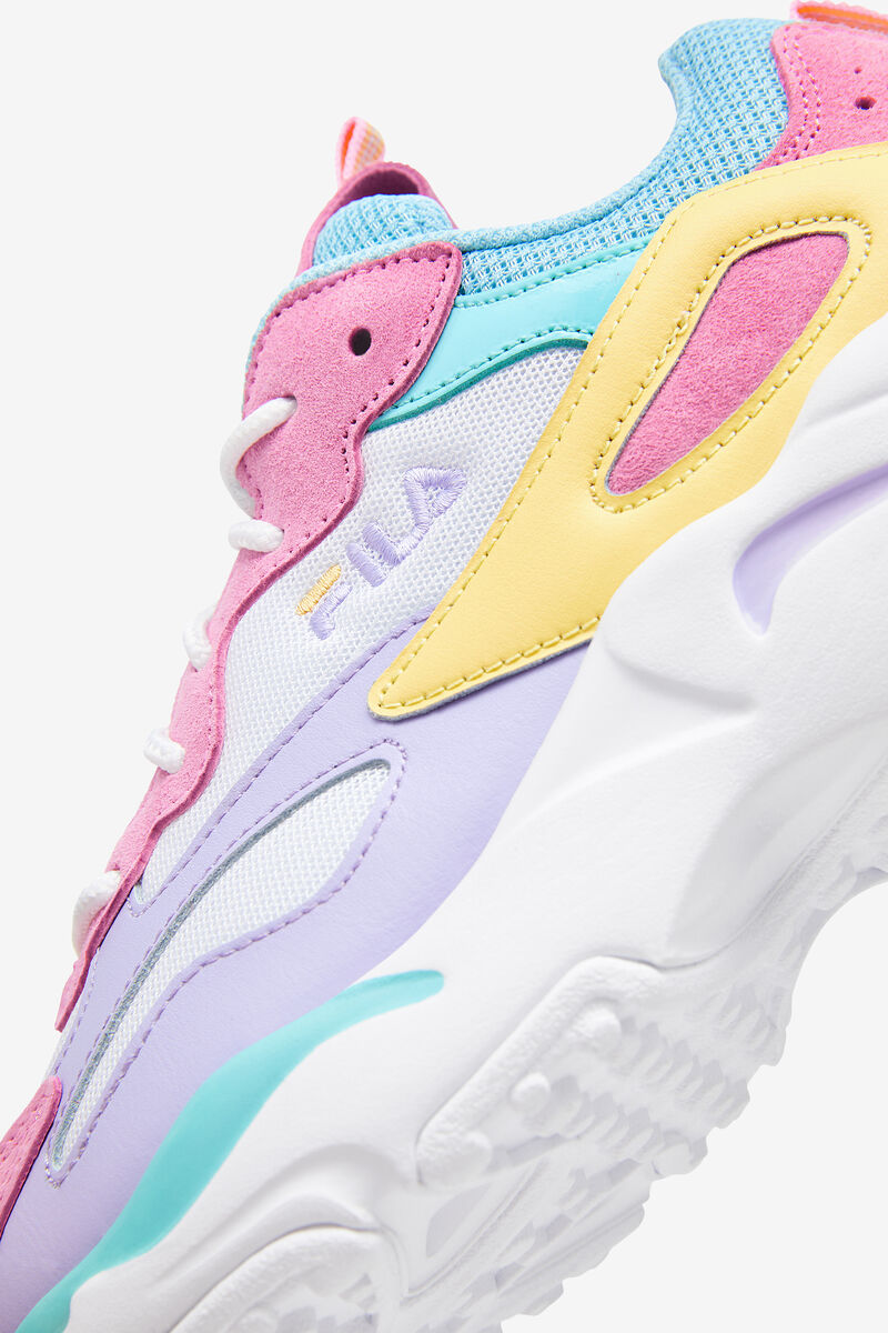 Women's Fila Ray Tracer Sport Shoes White / Blue | JnVqEUoc6SK