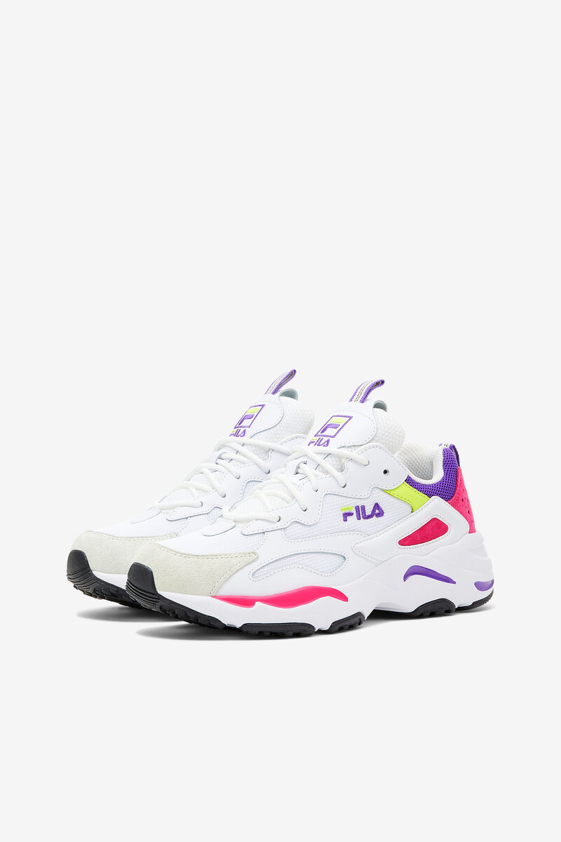 Women's Fila Ray Tracer Sport Shoes White / Purple | mYvMDrlU91H