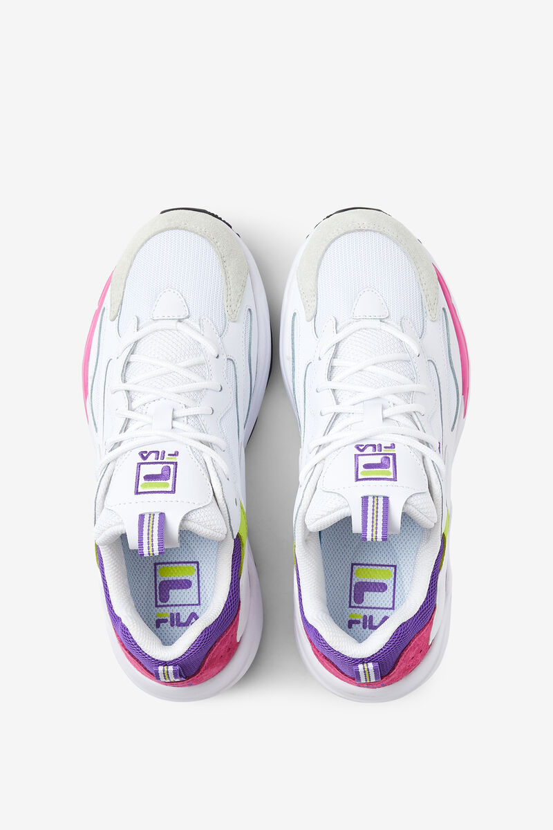 Women's Fila Ray Tracer Sport Shoes White / Purple | mYvMDrlU91H