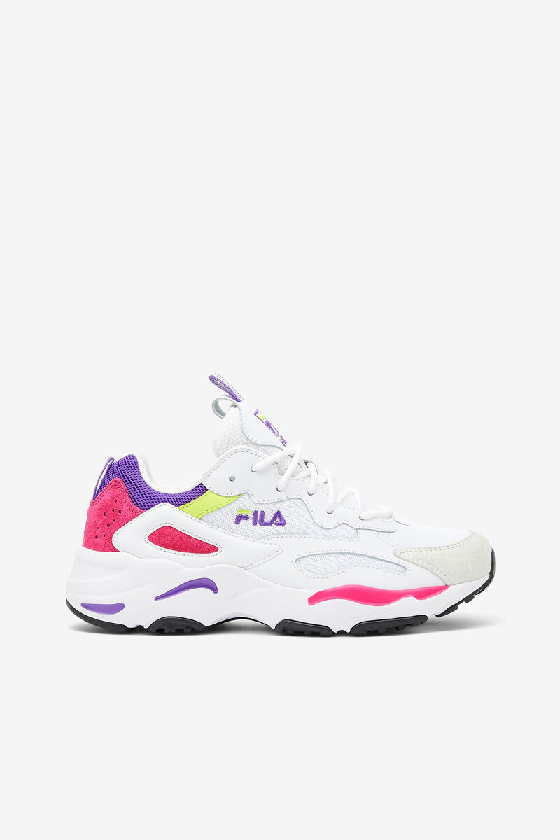 Women\'s Fila Ray Tracer Sport Shoes White / Purple | mYvMDrlU91H