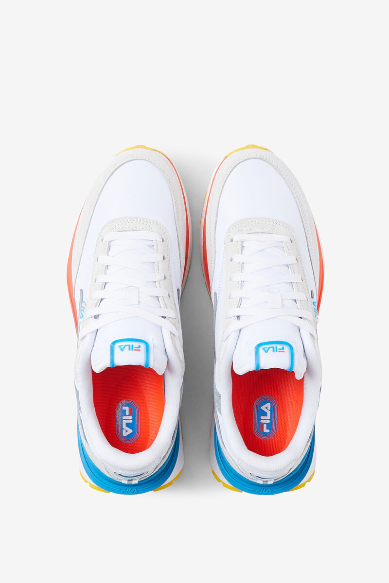 Women's Fila Renno Sneakers White / Blue / Lemon | YTtvaf8LD7F