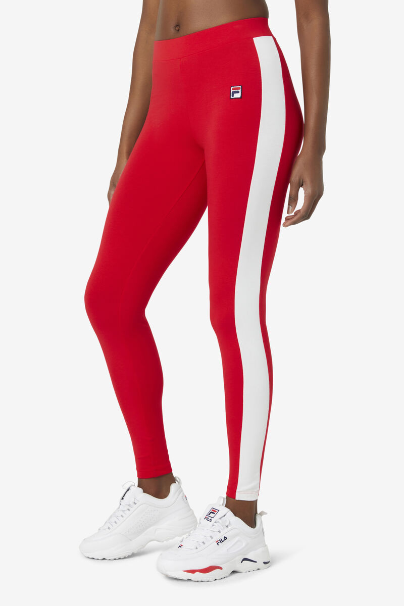 Women's Fila Riviera Legging Leggings Red / Navy / White | 6SdDckbnUat