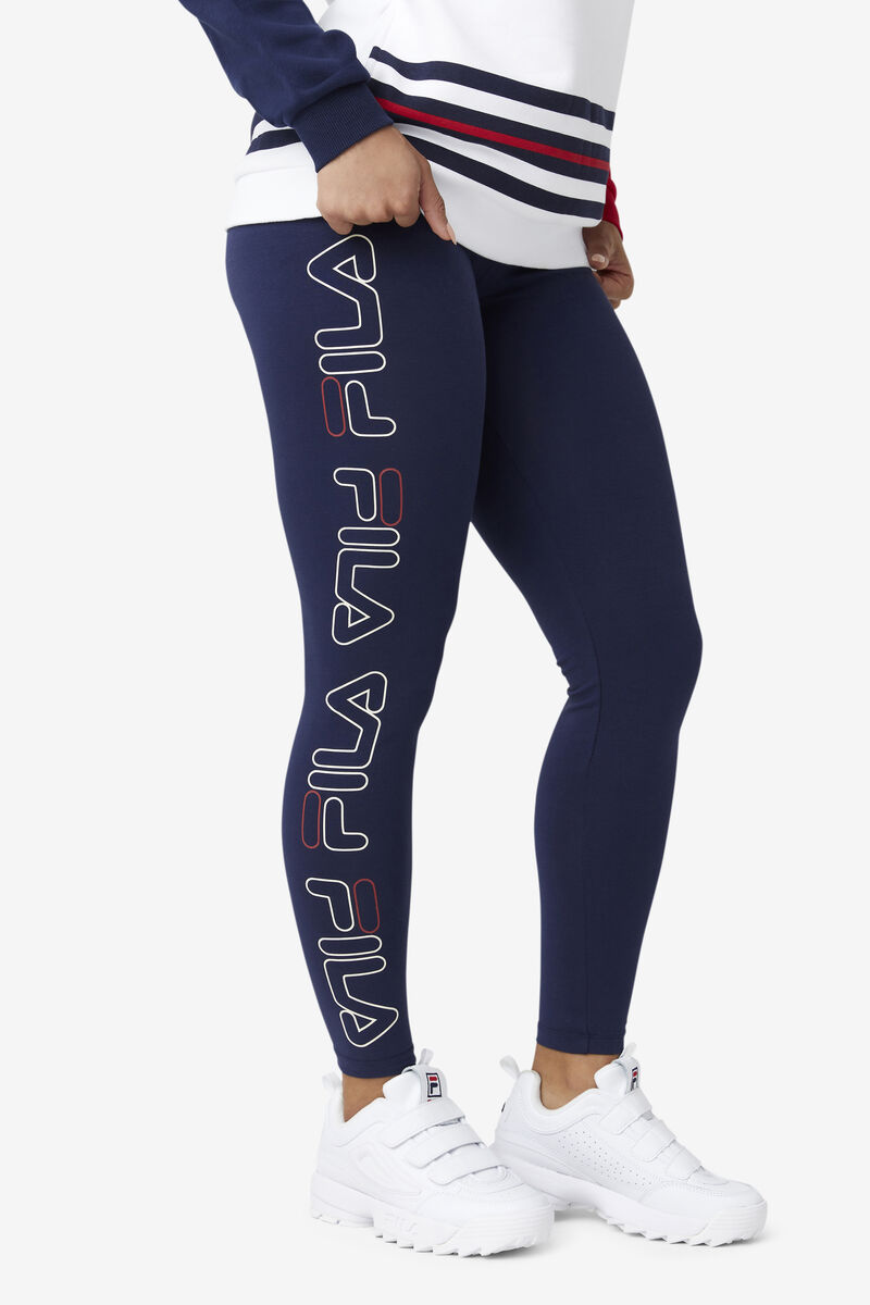 Women's Fila Romy Legging Leggings Navy / Red | RLZPRWGAhcL