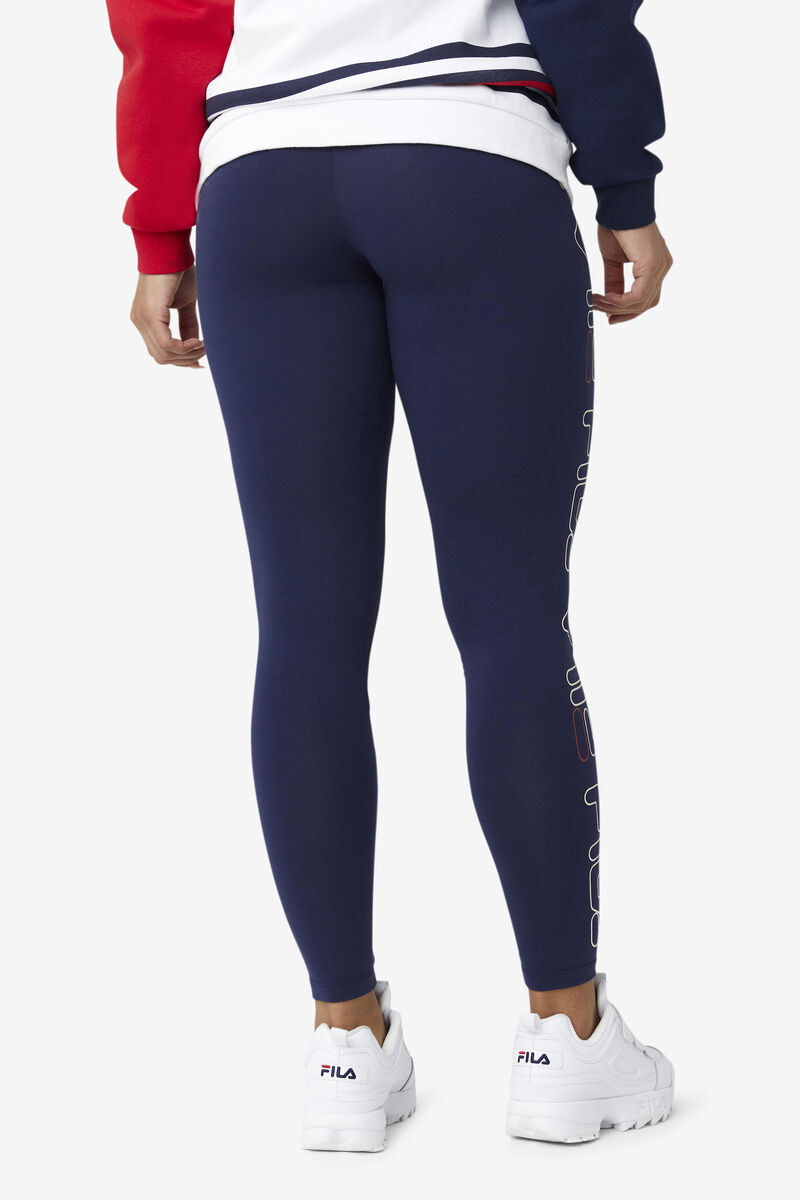Women's Fila Romy Legging Leggings Navy / Red | RLZPRWGAhcL