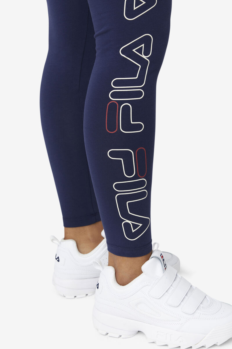 Women's Fila Romy Legging Leggings Navy / Red | RLZPRWGAhcL
