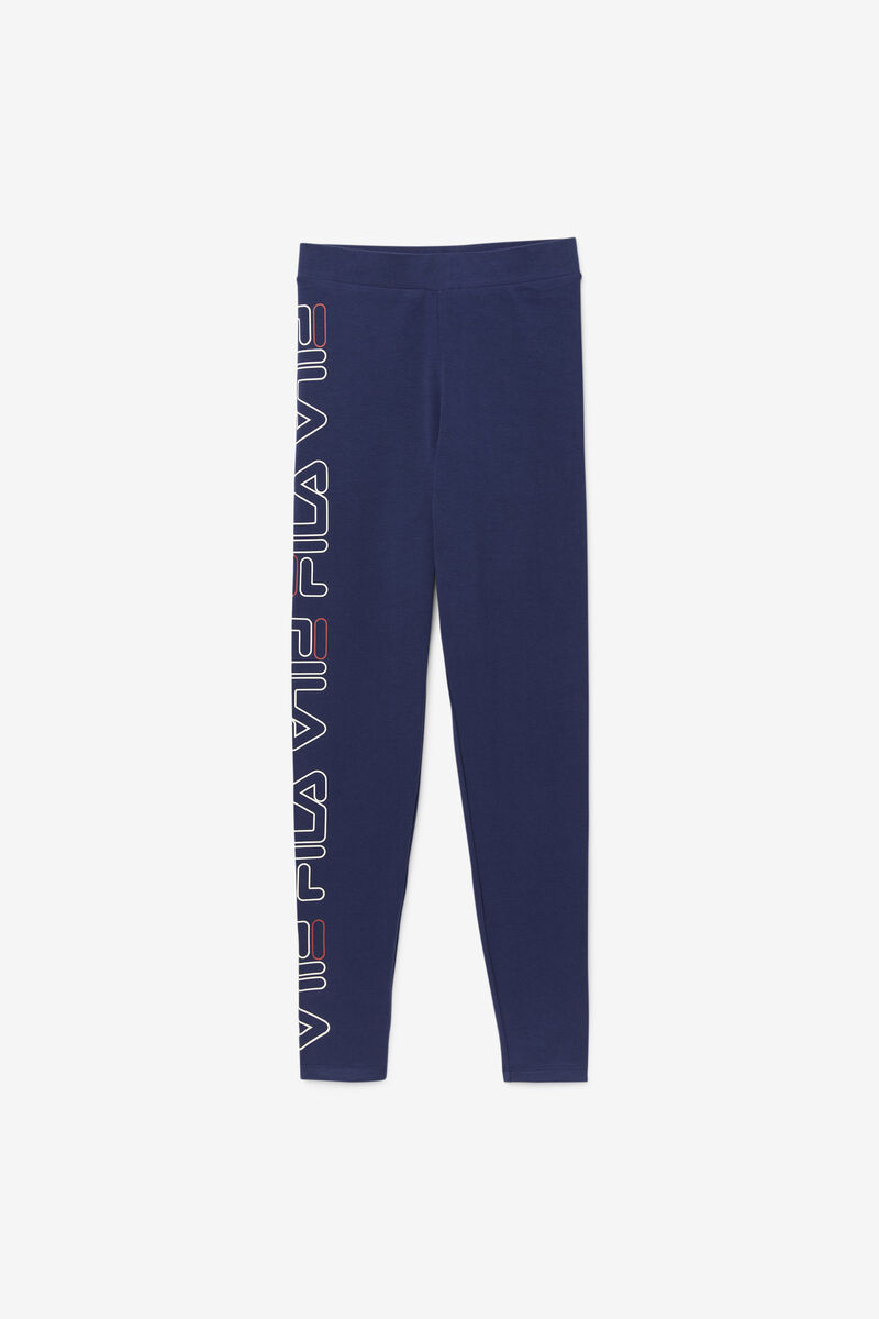 Women\'s Fila Romy Legging Leggings Navy / Red | RLZPRWGAhcL