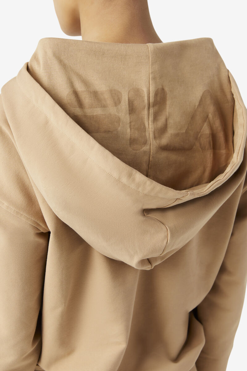 Women's Fila Rosina Hoodie Hoodies White / Red | 6UmzBHm82AY