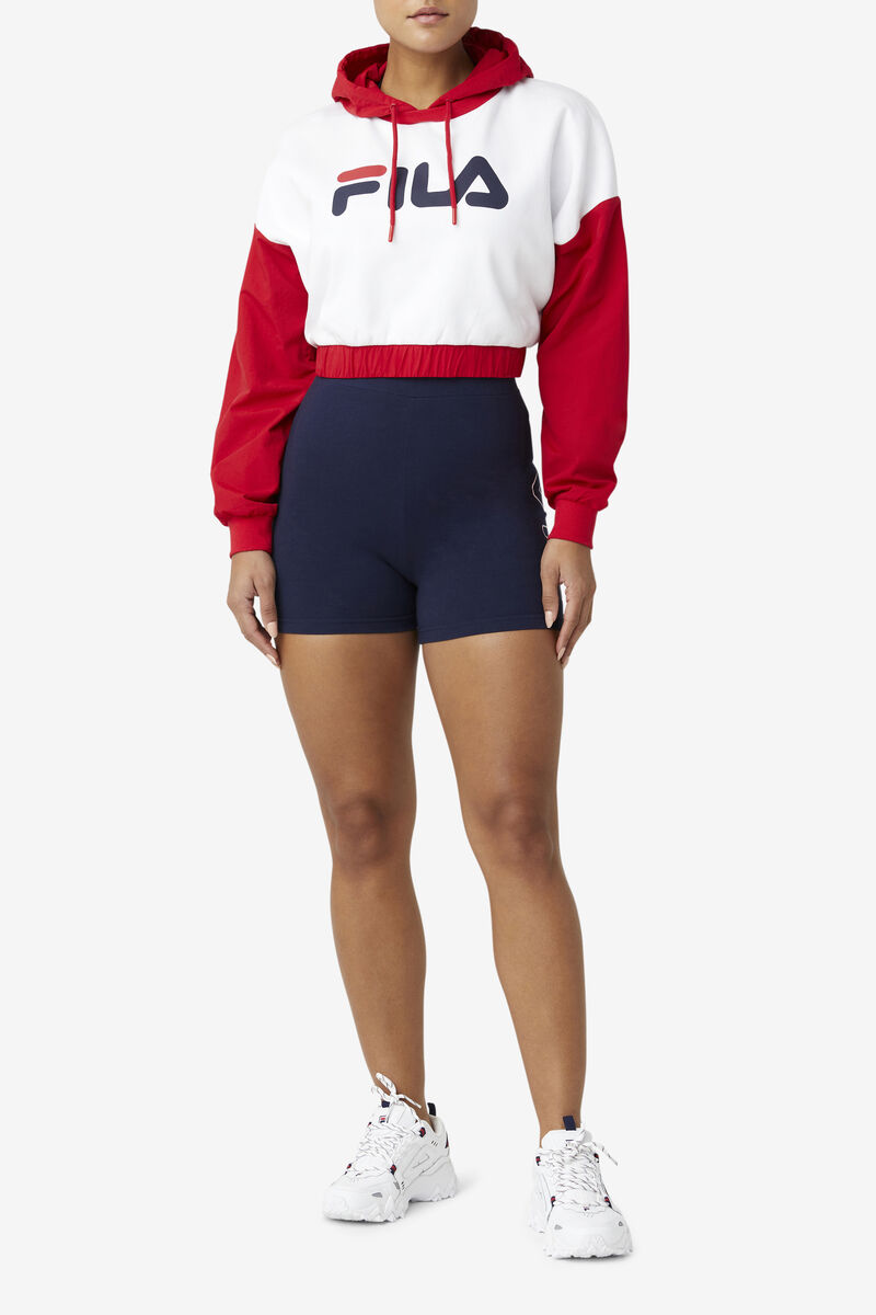 Women's Fila Saachi Hoodie Hoodies Red / White / Navy | 3VgVo8zNK4o