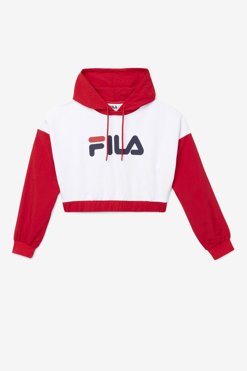 Women\'s Fila Saachi Hoodie Hoodies Red / White / Navy | 3VgVo8zNK4o