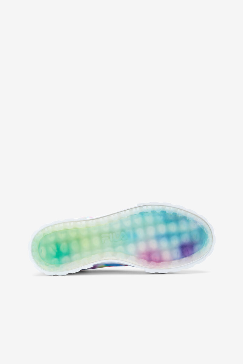 Women's Fila Sandblast Low Mottled Tie Dye Sneakers Green / Blue / White | LBiZLjTGj3x