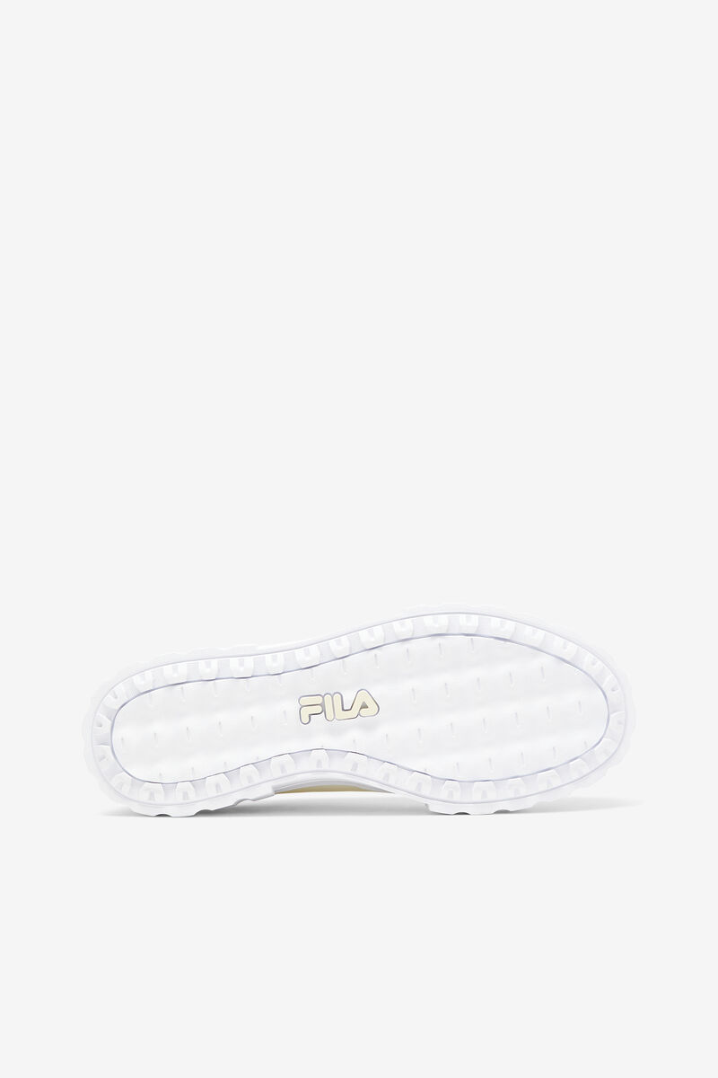 Women's Fila Sandblast Low Satin Lace Sneakers White / Navy / White | CjkoTyMRseO