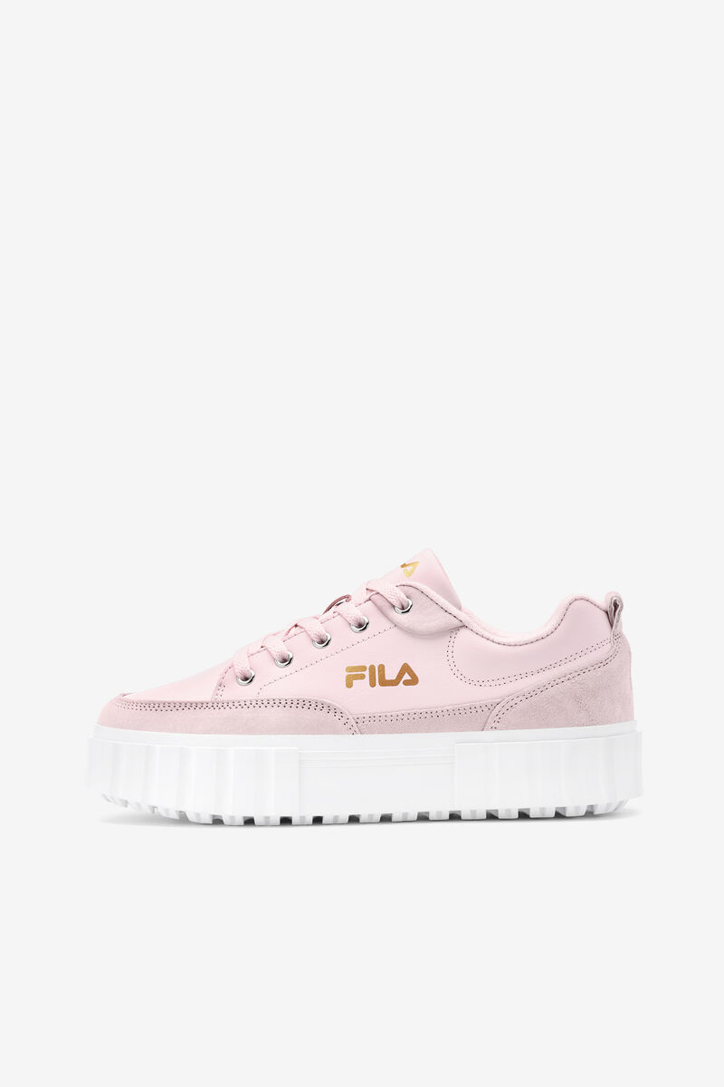 Women's Fila Sandblast Low Sneakers Pink / White / Metal Gold | h5WonaPEnVg