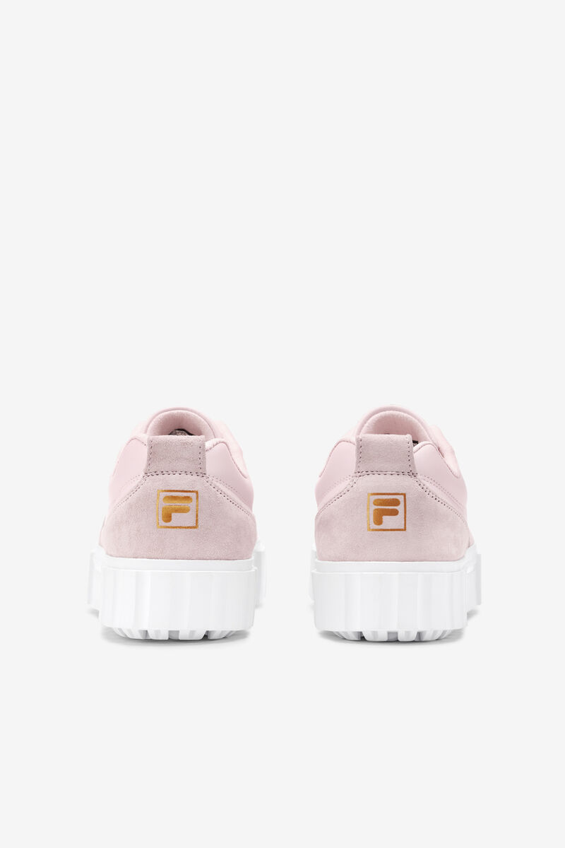 Women's Fila Sandblast Low Sneakers Pink / White / Metal Gold | h5WonaPEnVg