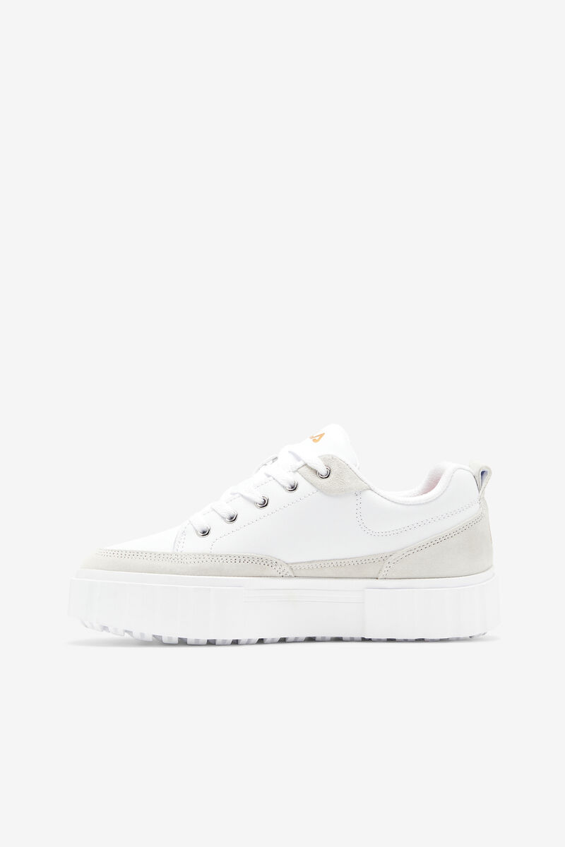 Women's Fila Sandblast Low Sneakers White / White / Metal Gold | Ycr4nfvF6Uw