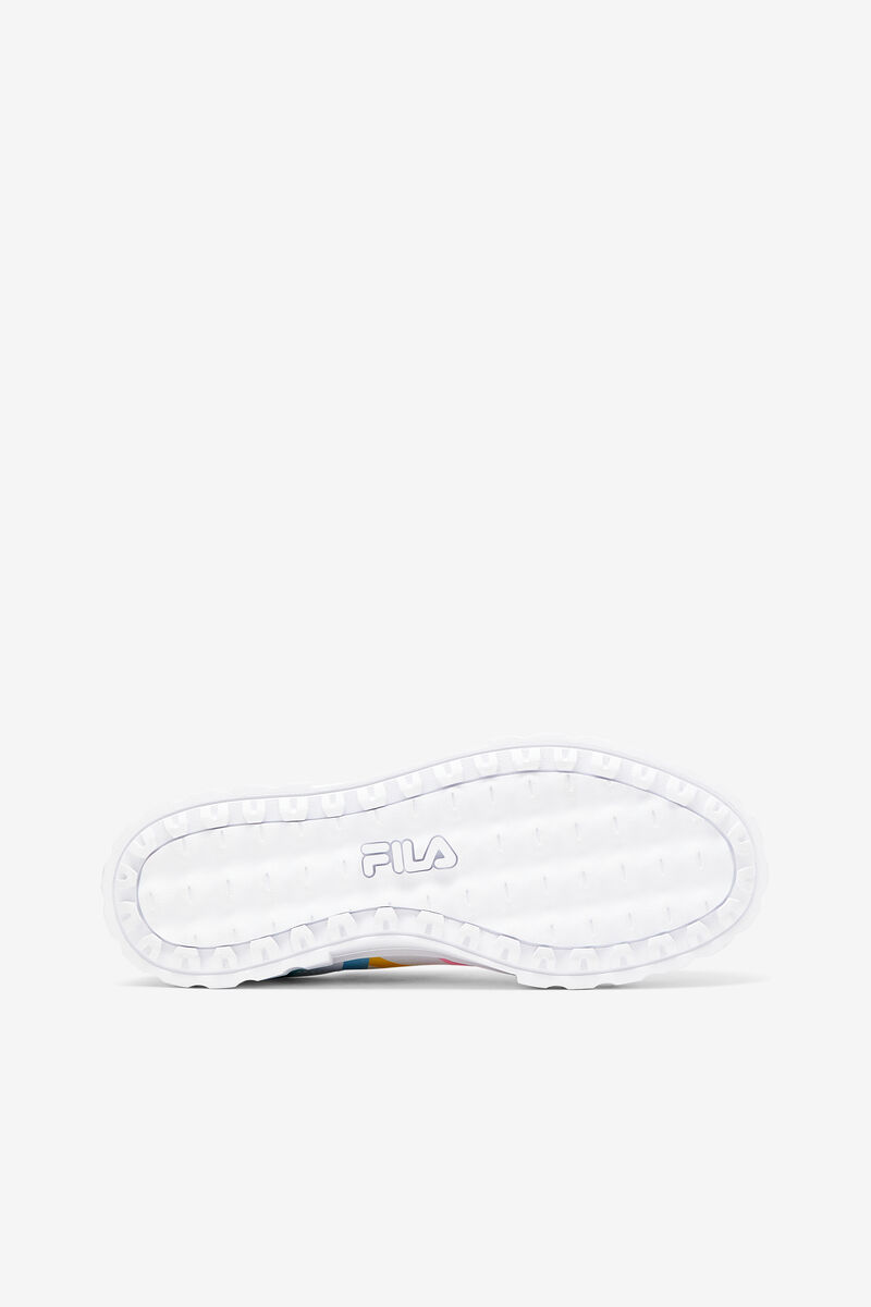 Women's Fila Sandblast Low Stripe Sneakers White / Blue | nFExJf8BuDh