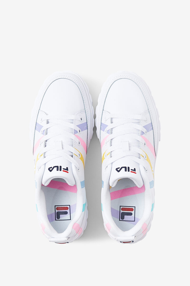 Women's Fila Sandblast Low Stripe Sneakers White / Blue | nFExJf8BuDh