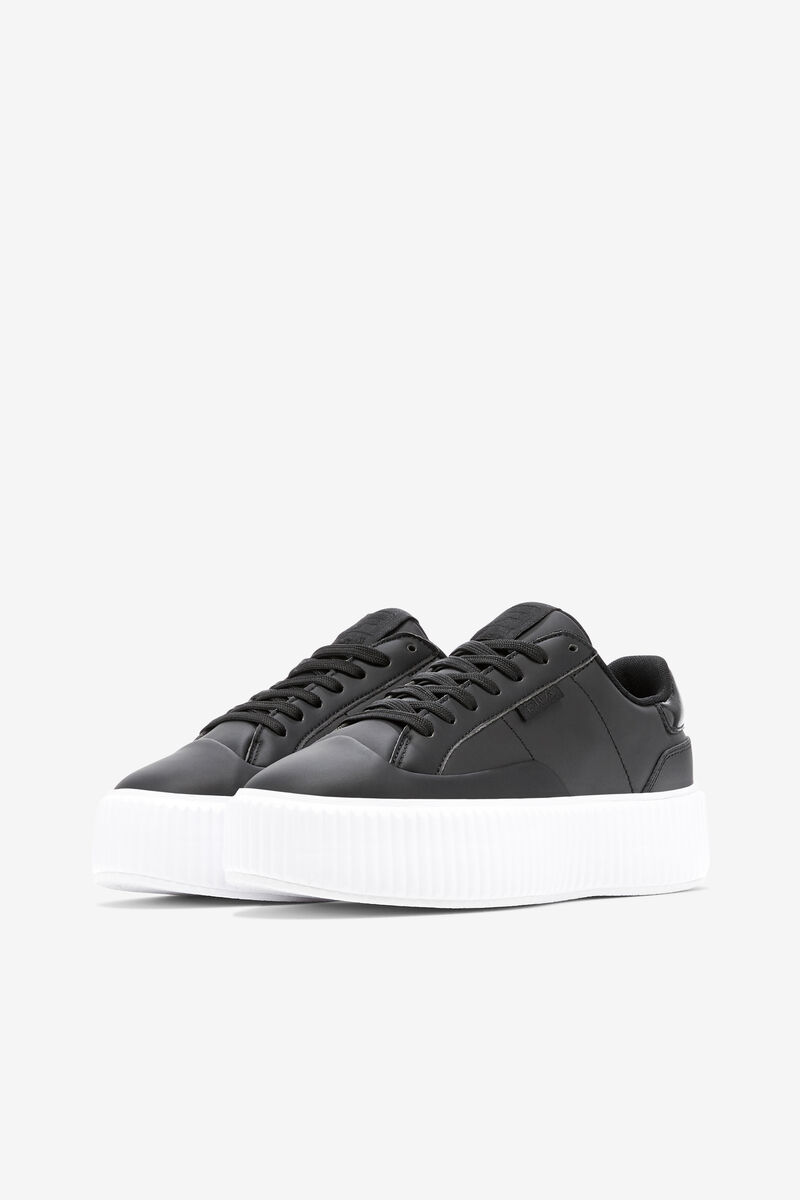 Women's Fila Sandblast Oversole Sneakers Black / Black / White | BodaHGrge7w