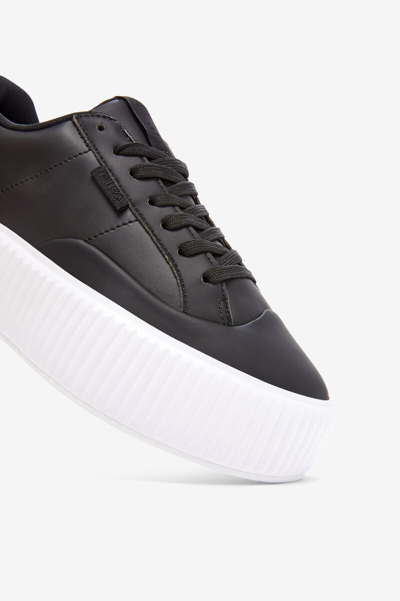 Women's Fila Sandblast Oversole Sneakers Black / Black / White | BodaHGrge7w