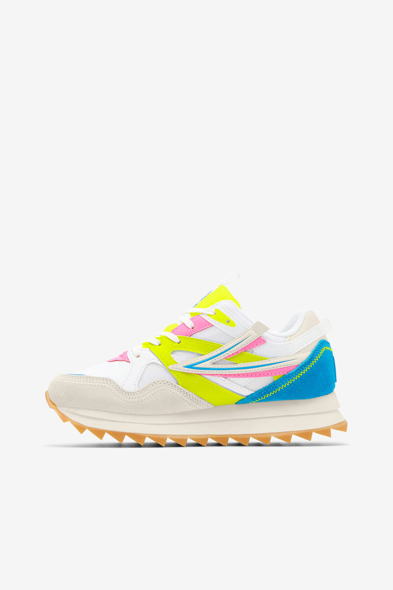 Women's Fila Sandenal Orbit Sneakers White / White / Yellow | rVydUNFTauU
