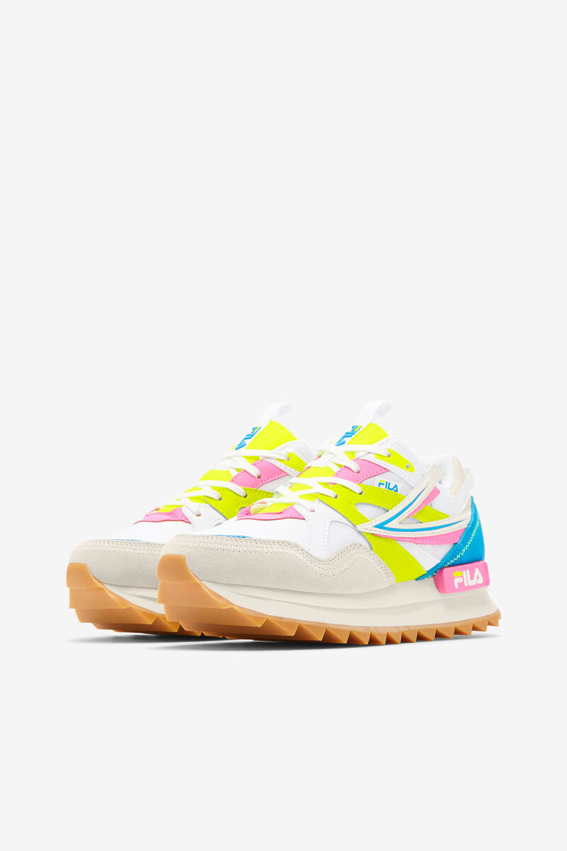 Women's Fila Sandenal Orbit Sneakers White / White / Yellow | rVydUNFTauU