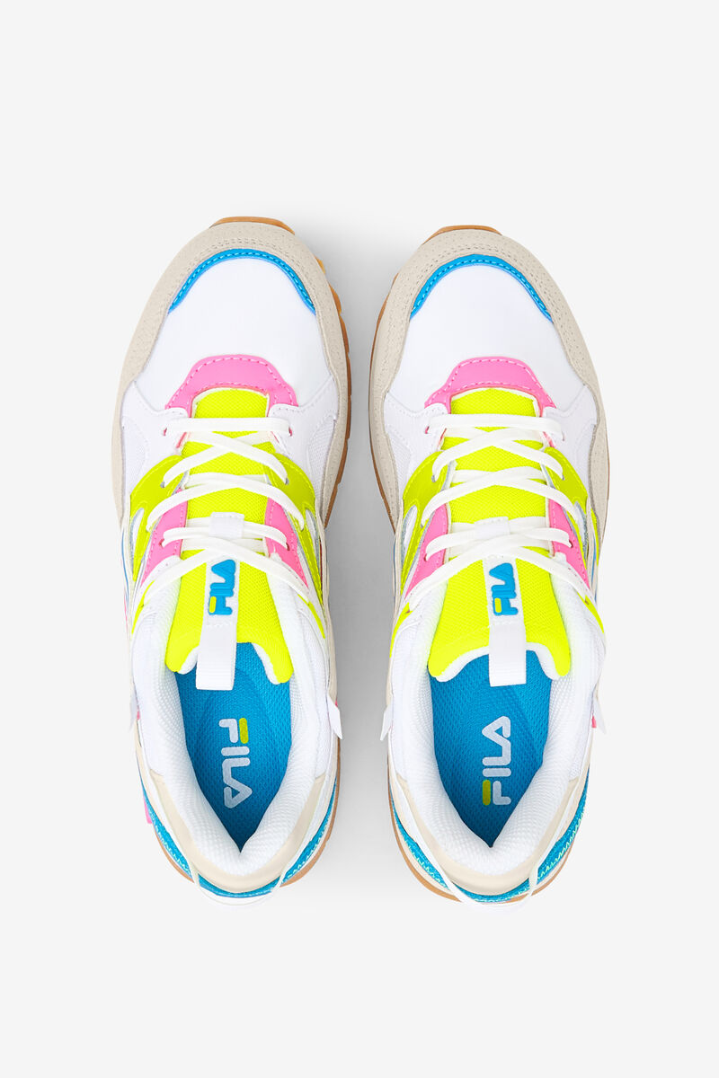 Women's Fila Sandenal Orbit Sneakers White / White / Yellow | rVydUNFTauU