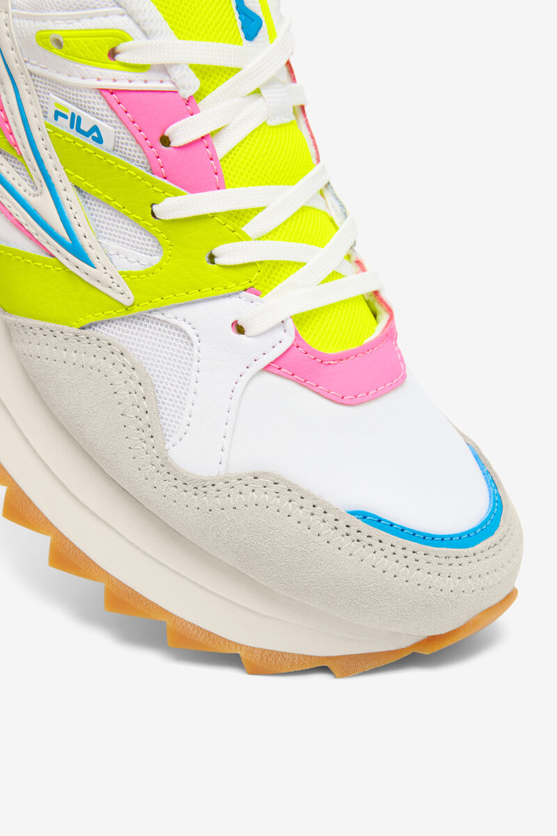 Women's Fila Sandenal Orbit Sneakers White / White / Yellow | rVydUNFTauU