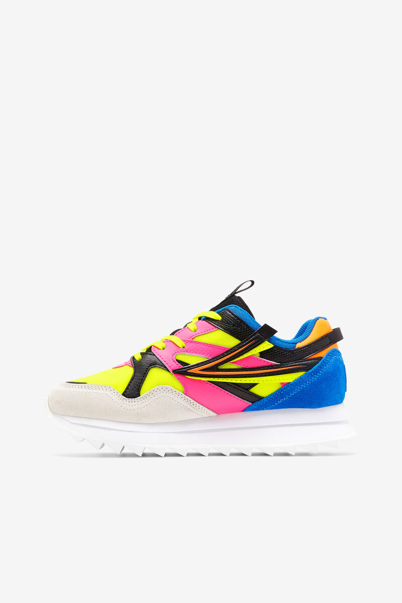 Women's Fila Sandenal Orbit Sneakers Yellow / Pink / Blue | ETvbGe7xC1W