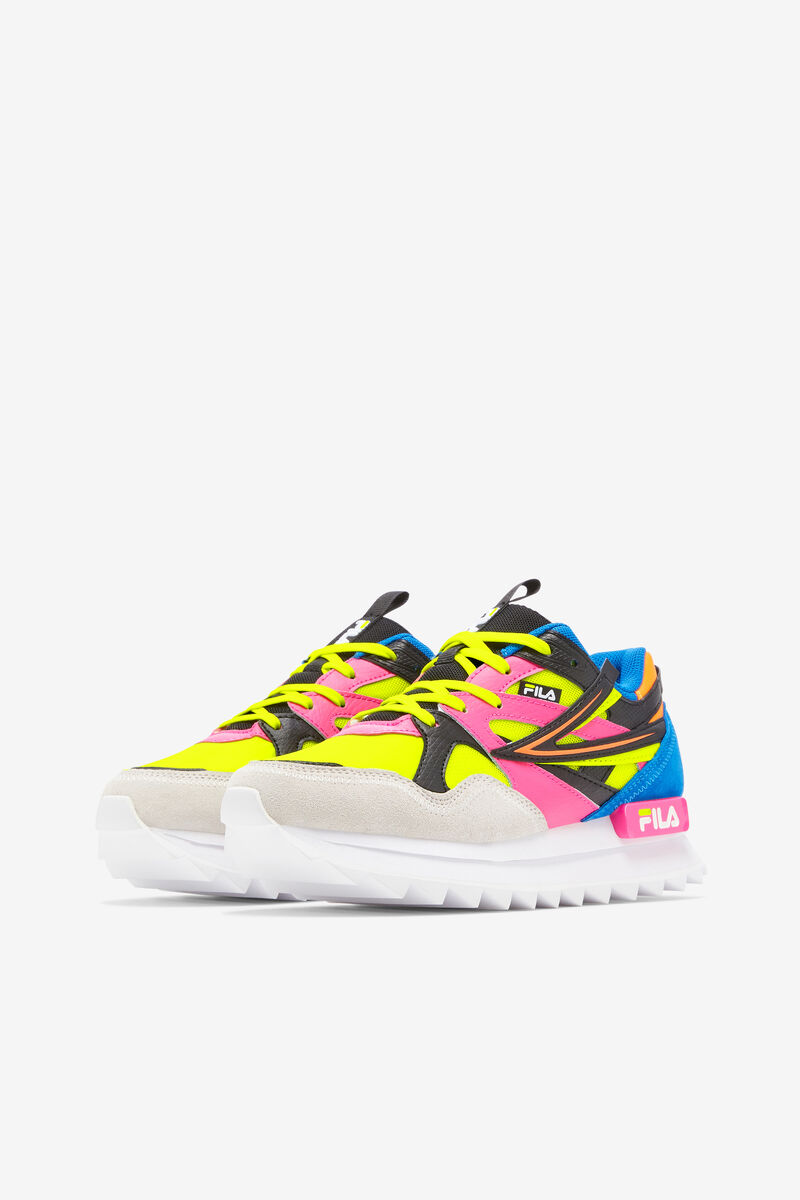 Women's Fila Sandenal Orbit Sneakers Yellow / Pink / Blue | ETvbGe7xC1W