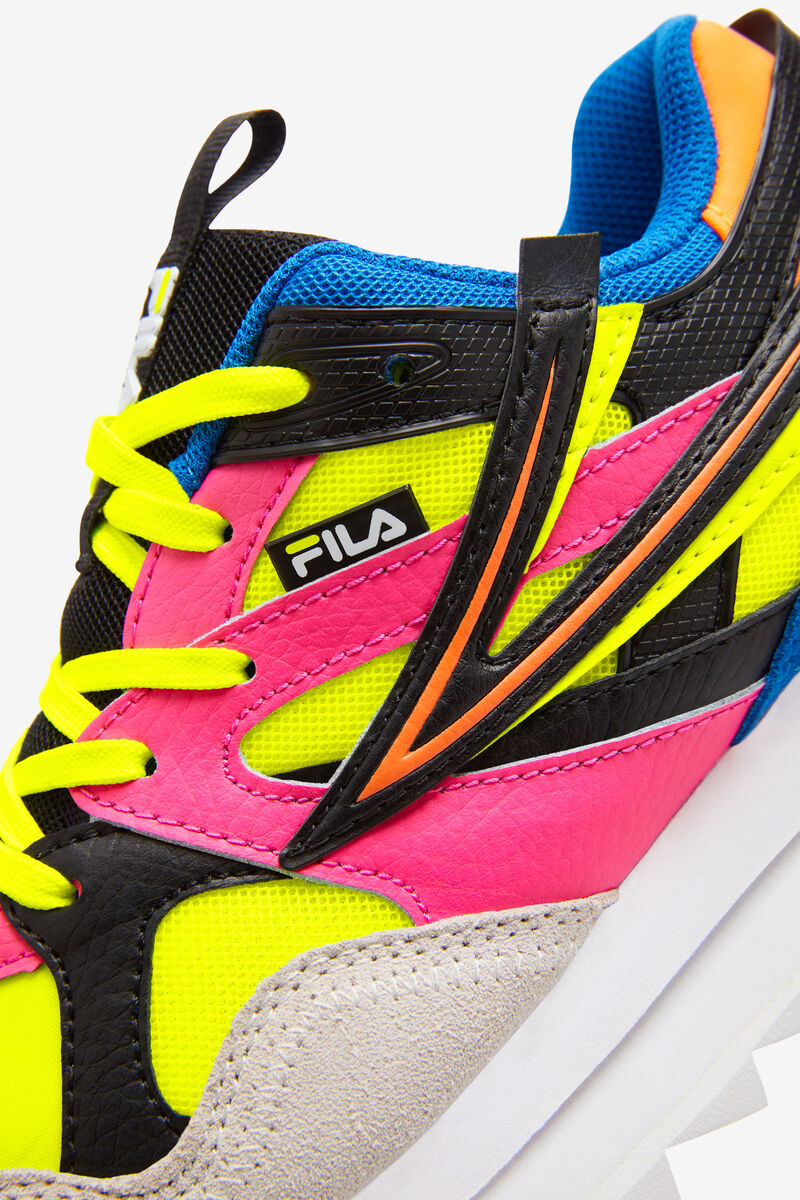 Women's Fila Sandenal Orbit Sneakers Yellow / Pink / Blue | ETvbGe7xC1W