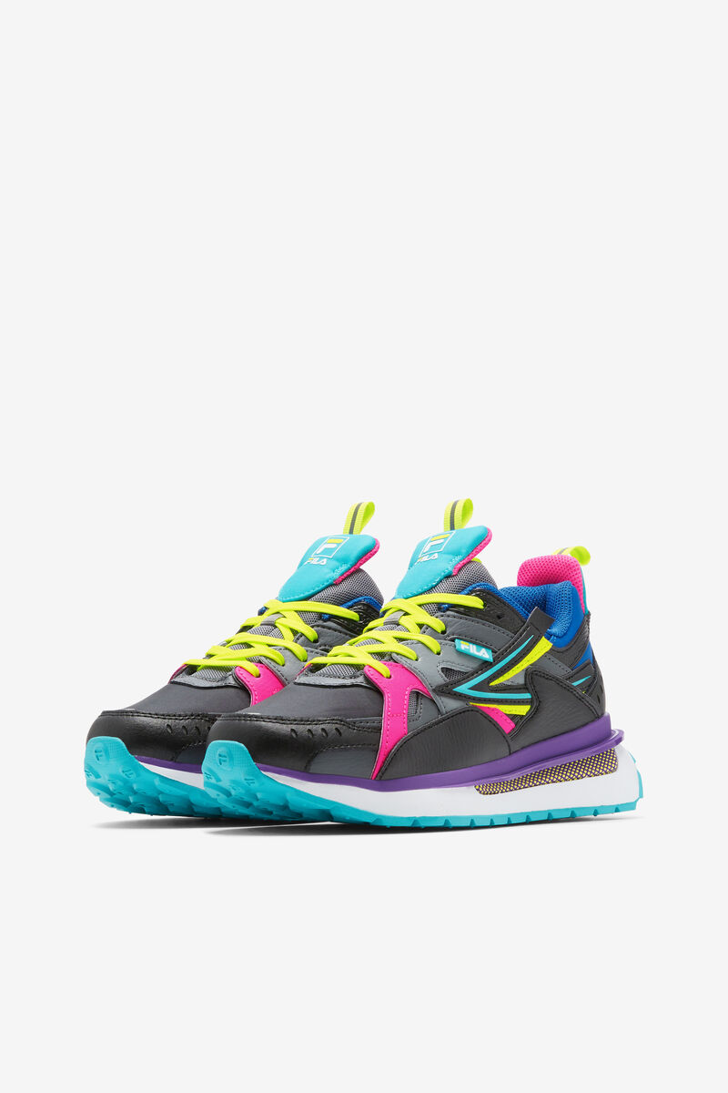 Women's Fila Sandenal Sneakers Black / Pink / Blue | TIflCYVrhCl