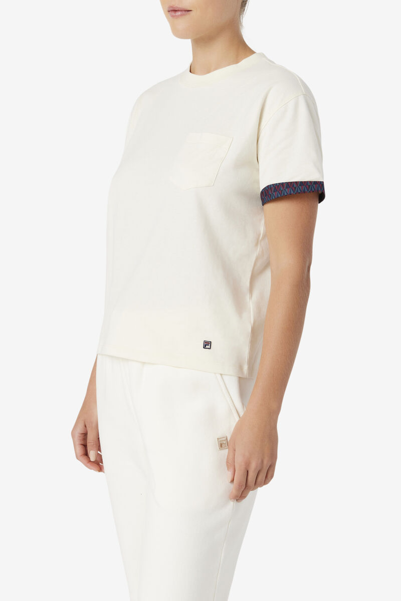 Women's Fila Sloane T Shirts Light Yellow | H92HOKlDz43