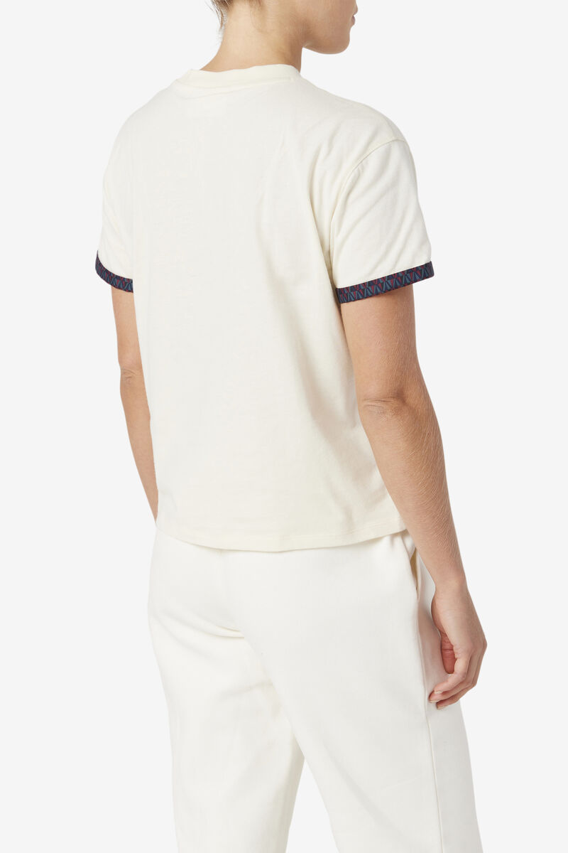 Women's Fila Sloane T Shirts Light Yellow | H92HOKlDz43