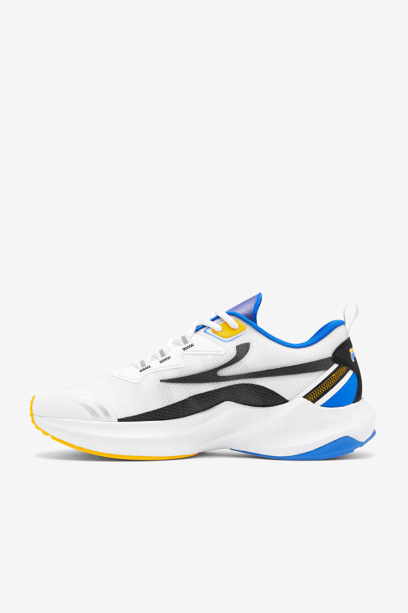 Women's Fila Tactik 3 Stimulus Sneakers White / Blue / Gold | i6qtWd7igJf