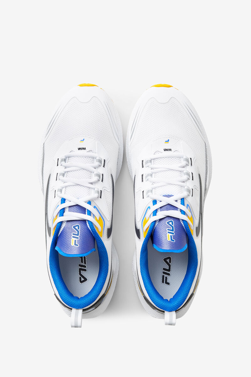 Women's Fila Tactik 3 Stimulus Sneakers White / Blue / Gold | i6qtWd7igJf
