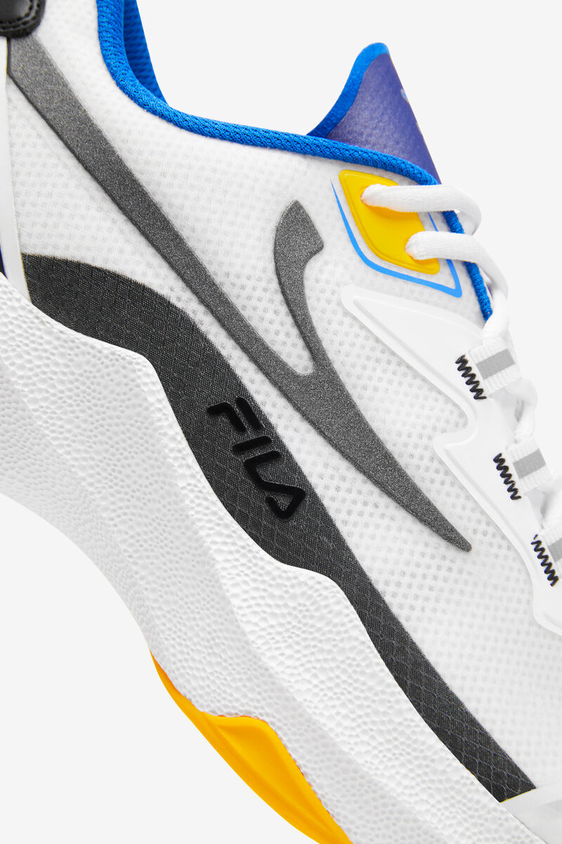 Women's Fila Tactik 3 Stimulus Sneakers White / Blue / Gold | i6qtWd7igJf