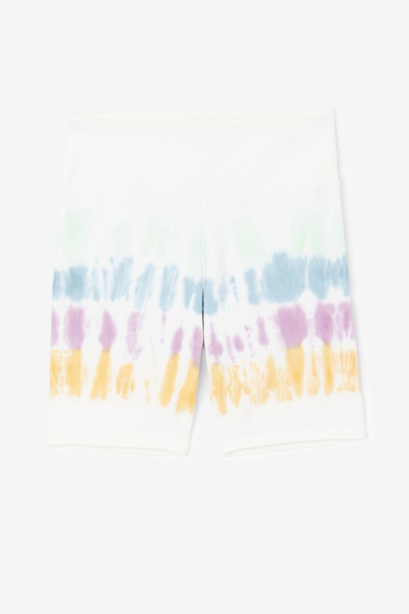 Women\'s Fila Taima Tie Dye Bike Short Shorts White | 5azb5IkoOJO