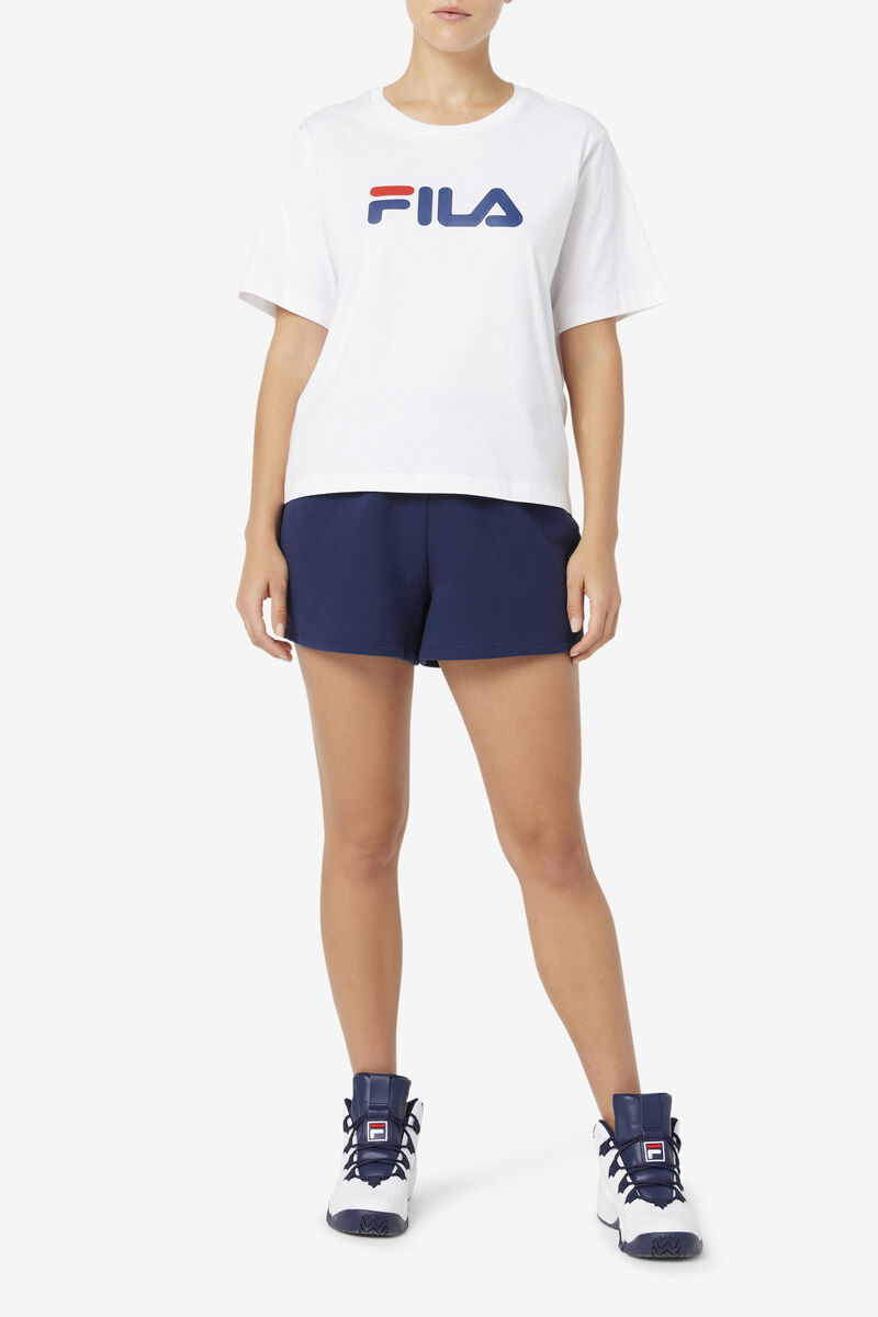 Women's Fila Thea T Shirts White | CfAQ4fV3Qh2