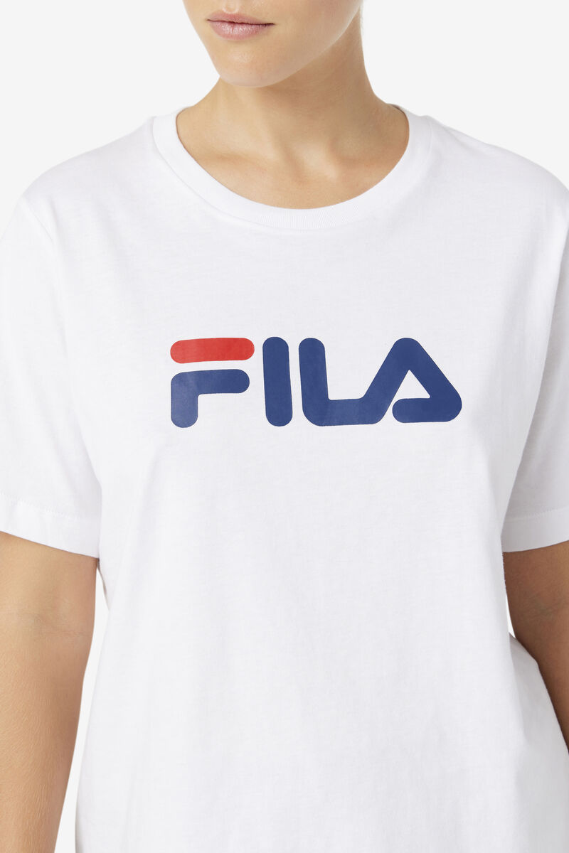 Women's Fila Thea T Shirts White | CfAQ4fV3Qh2